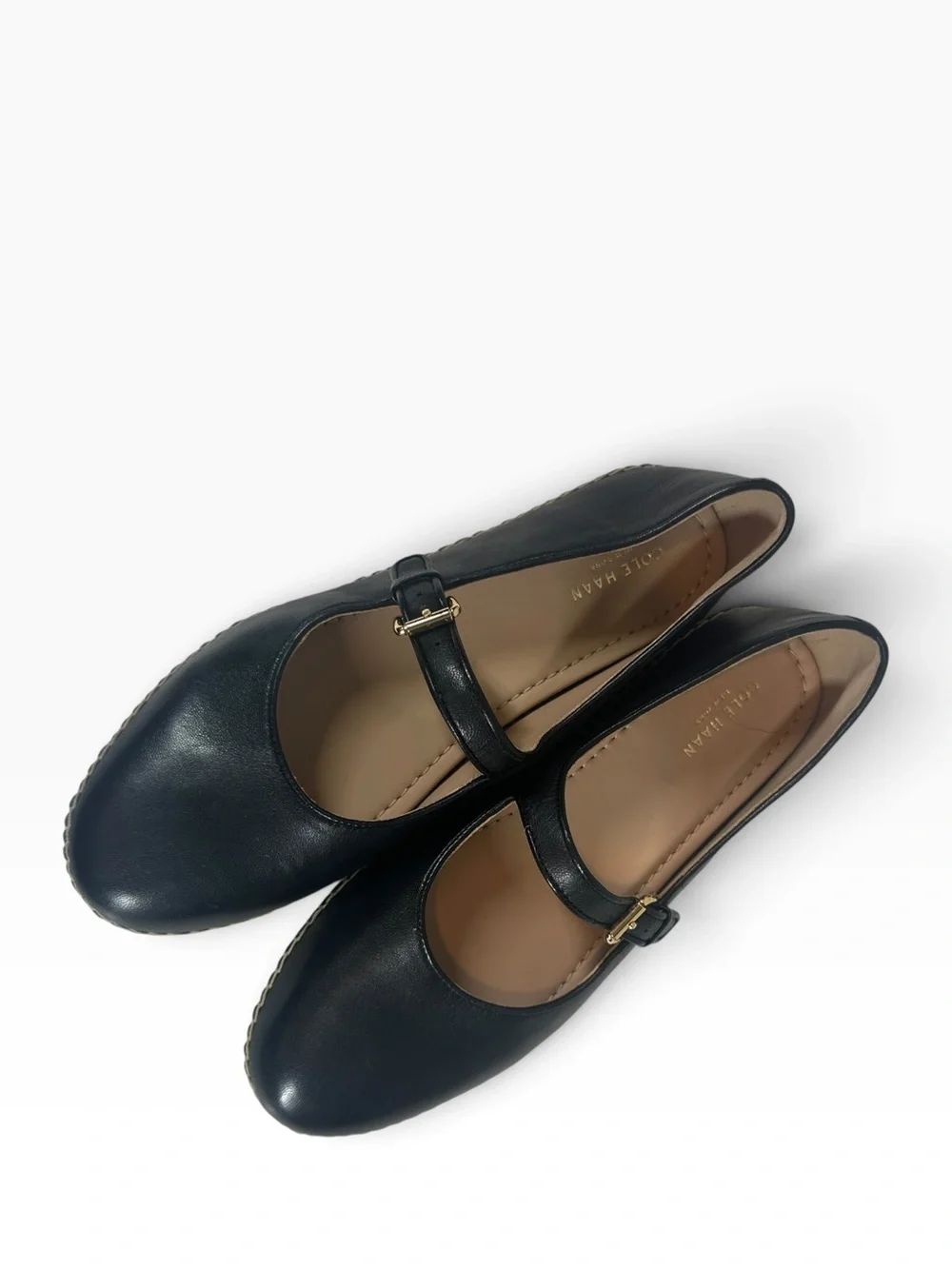 COLE HAAN Women’s 8.5 Cloudfeel Asbury black leather Mary Jane Espadrilles